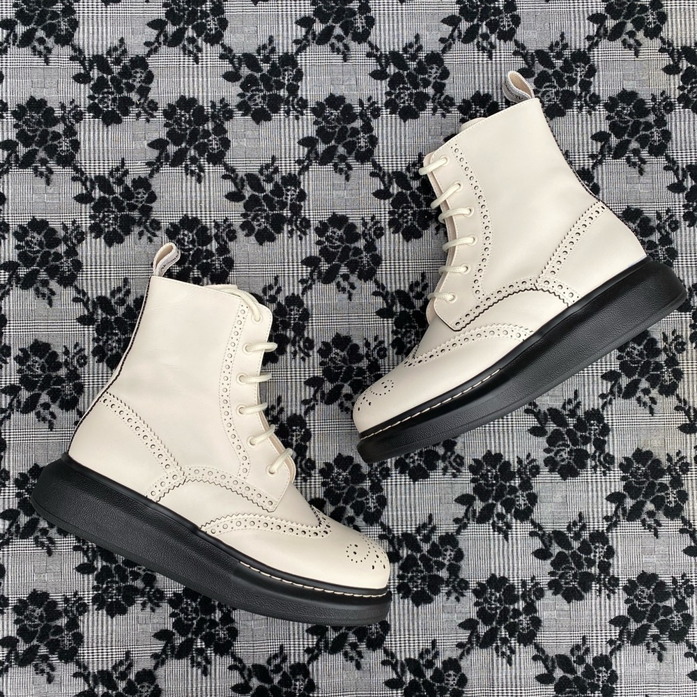 Alexander McQueen Lace Up Boots size 38.5